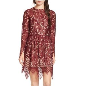 Love Fire Red Lace Dress